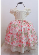 VESTIDO CREME COM ROSAS DELICADAS N. 4